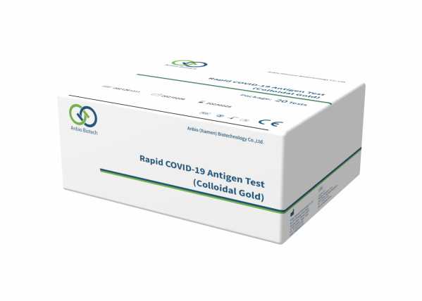 Anbio Rapid COVID-19 Antigen Test (Colloidal Gold) Nasen-, Rachen-,Speicheltest