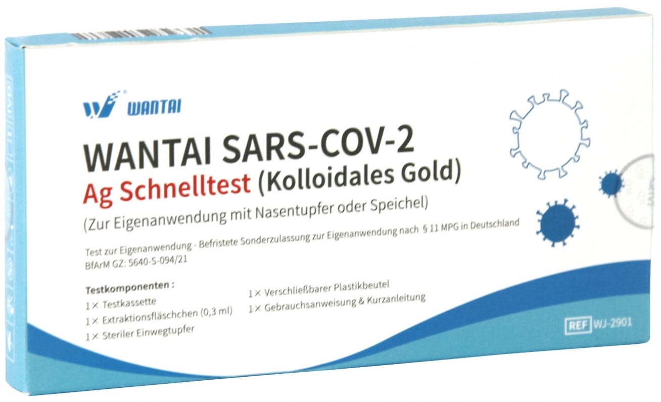 Wantai SARS-CoV-2 Ag Schnelltest (1er) Antigen-Nasal und Lolli-Test
