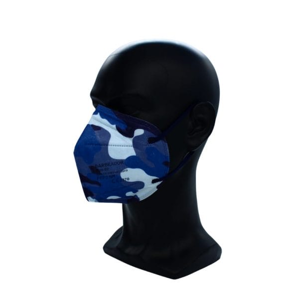 FFP2-Maske camouflage blau – Texturiert