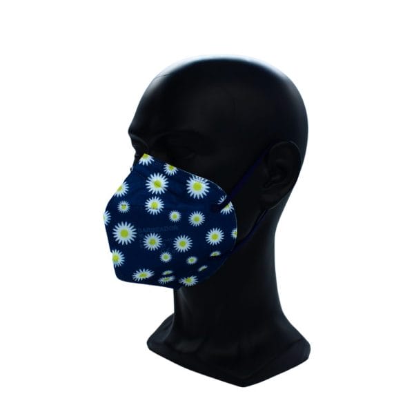 FFP2-Maske margerite blau – Texturiert