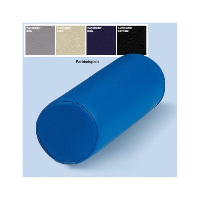Knierolle blau Ø 180 mm x 560 mm, mit Kunstlederbezug