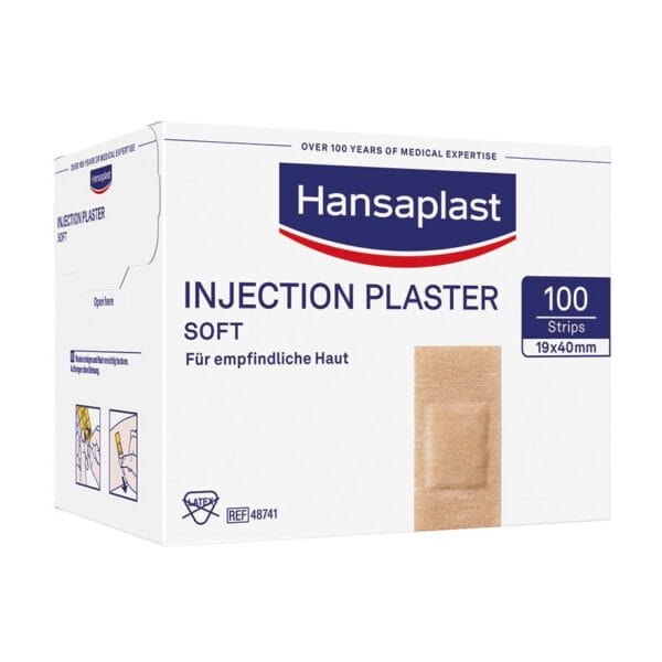 Hansaplast Soft Injektionspflaster hautfarben, 1,9 x 4 cm (100 Stck.)