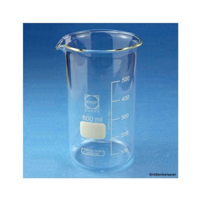 Becherglas mit Teilung 600 ml hohe Form