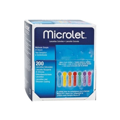 MICROLET Lanzetten farbig (200 Stck.)