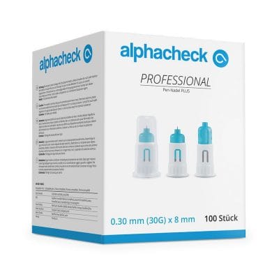 alphacheck professional Pen-Nadeln PLUS 30 G x 8 mm (100 Stck.)