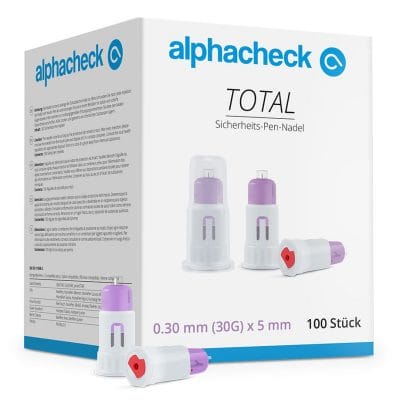 alphacheck TOTAL Sicherheits-Pen-Nadeln 30 G x 5 mm (100 Stck.)