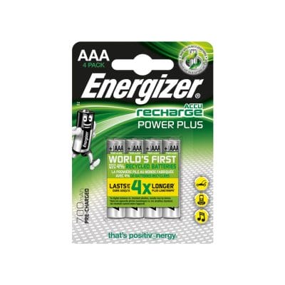 Energizer NiMH Akkumulatoren Power Plus Micro AAA HR03 1,2 V (4er-Pack)