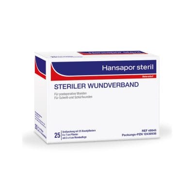 Hansapor steril Wundverband, 6 x 7 cm (25 Stck.)