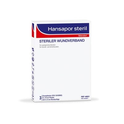 Hansapor steril Wundverband, 8 x 10 cm (3 Stck.)