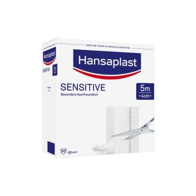 Hansaplast Sensitive Wundschnellverband weiß, 5 m x 4 cm