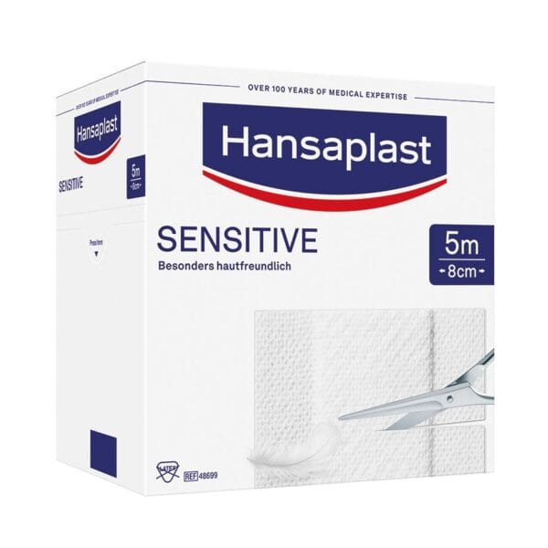 Hansaplast Sensitive Wundschnellverband weiß, 5 m x 8 cm
