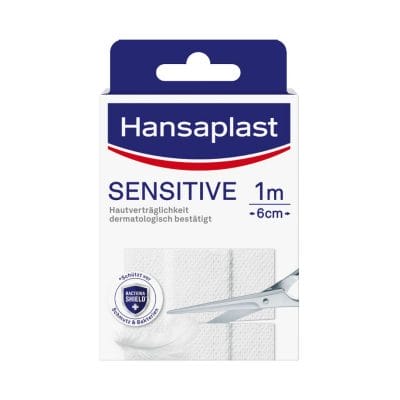 Hansaplast Sensitive Wundschnellverband weiß, 1 m x 6 cm