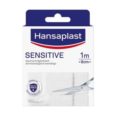 Hansaplast Sensitive Wundschnellverband weiß, 1 m x 8 cm