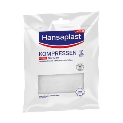 Hansaplast Kompressen steril, 10 x 10 cm (5 x 2 Stck.)