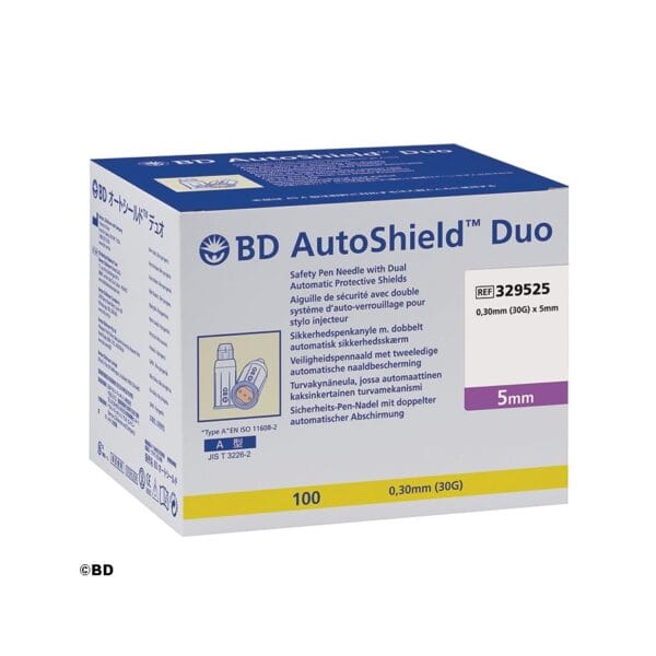 BD AutoShield Duo Sicherheits-Pen-Nadeln 0,30 x 5 mm (100 Stck.)