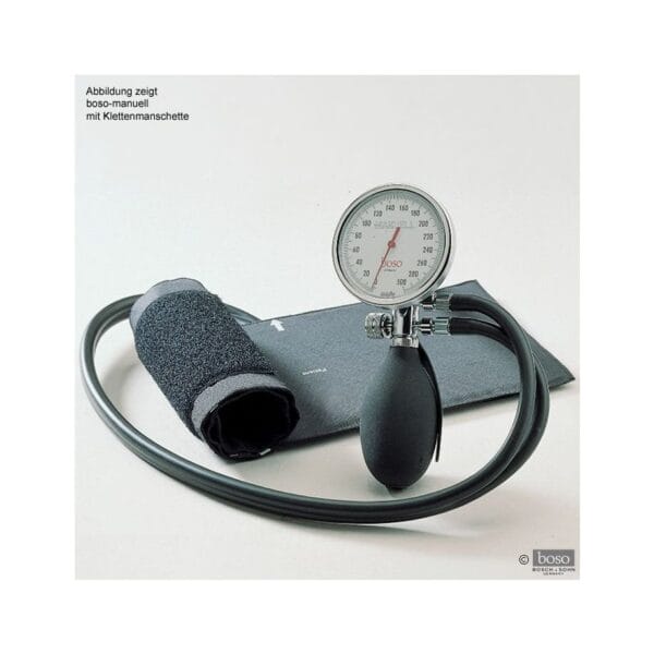 boso manuell Blutdruckmessgerät Ø 60 mm, mit XL-Klettenmanschette für starke Arme