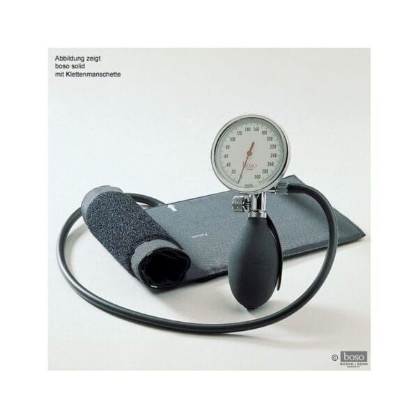 boso solid Blutdruckmessgerät Ø 60 mm, mit Klettenmanschette, Einschlauch