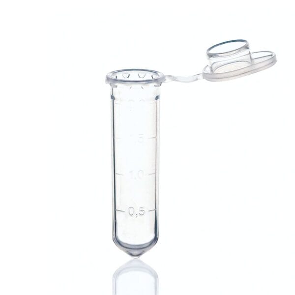 Einmal-Reaktionsgefäß, PP, unsteril, 2,0 ml, transparent, mit Deckel