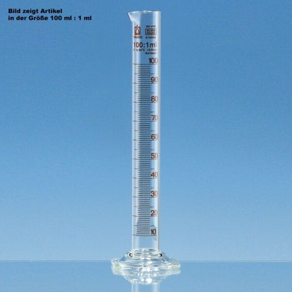 Messzylinder, hohe Form, SILBERBRAND-ETERNA, 100 ml : 1 ml