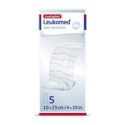 Leukomed skin sensitive steril, Vlies- Wundverband 10 cm x 25 cm (5 Stck.)