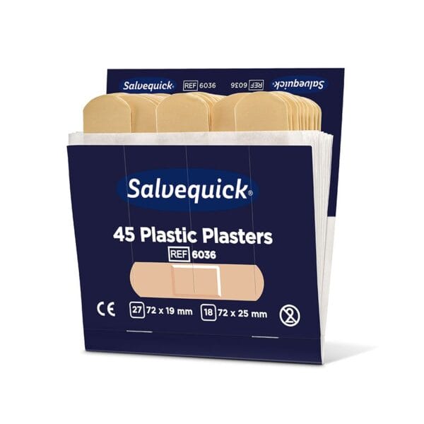 Salvequick wasserabweisende Pflaster Refill (45 Strips)