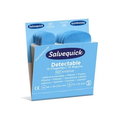 Salvequick Pflastermix Blue Detectable Refill (30 Strips)