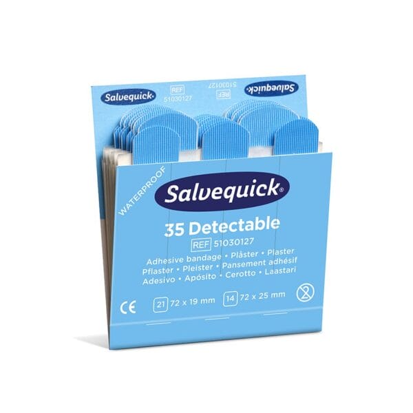 Salvequick Pflastermix Blue Detectable Refill (35 Strips)