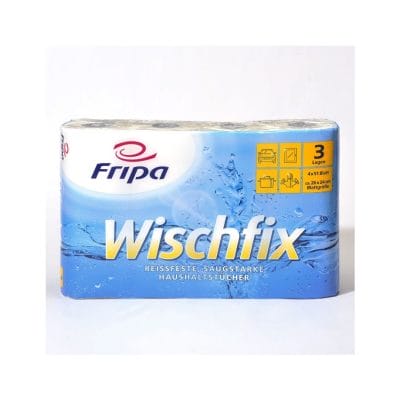Fripa – Wischfix Küchenrollen 3-lagig (8 Pack à 4 x 51 Bl.)