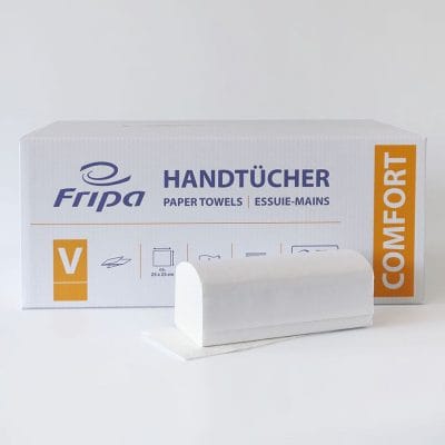 Fripa – Papierhandtücher Comfort Tissue, 2-lagig 25 x 23 cm (20 x 160 Stck.)