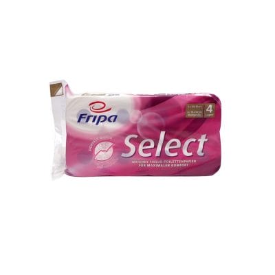 Fripa – Toilettenpapier select, 4-lagig (6 Pack à 8 x 160 Bl.)