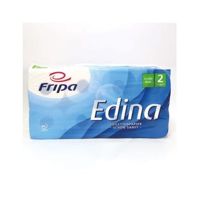 Fripa – Toilettenpapier Edina, 2-lagig (6 Pack à 8 x 400 Bl.)