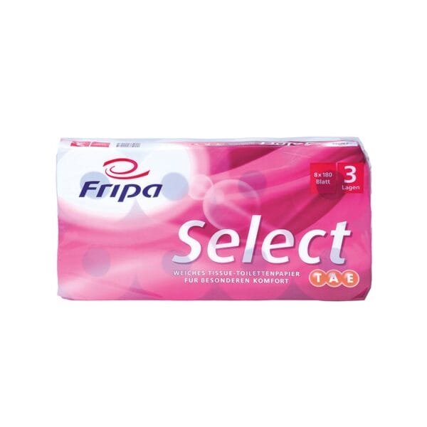 Fripa – Toilettenpapier select TAE, 3-lagig (6 Pack à 8 x 180 Bl.)