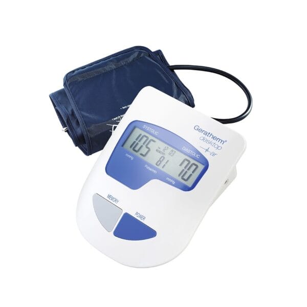 Geratherm desktop Blutdruckmessgerät Oberarmautomat, blau/weiß