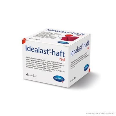 Idealast-haft Color Idealbinde rot 4 m x 4 cm