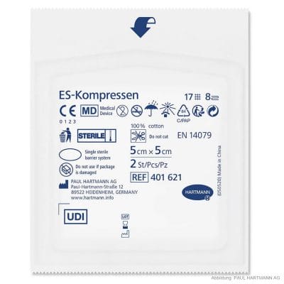 ES-Kompressen steril 8-fach 5 x 5 cm (5 x 2 Stck.)