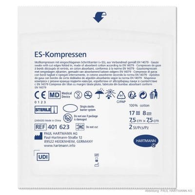 ES-Kompressen steril 8-fach 7,5 x 7,5 cm (5 x 2 Stck.)
