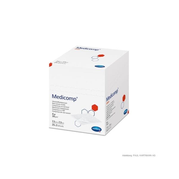 Medicomp Drain Schlitzkompressen 7,5 x 7,5 cm, steril (25 x 2 Stck.)