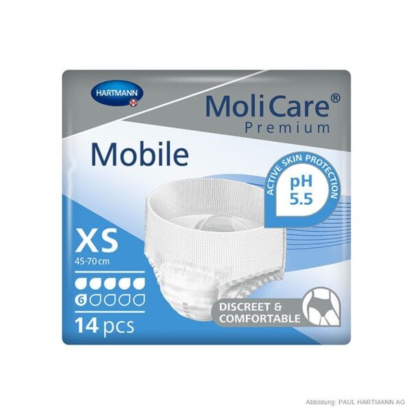 MoliCare Premium Mobile 6 Tropfen Inkontinenzslips Gr. XS (14 Stck.)