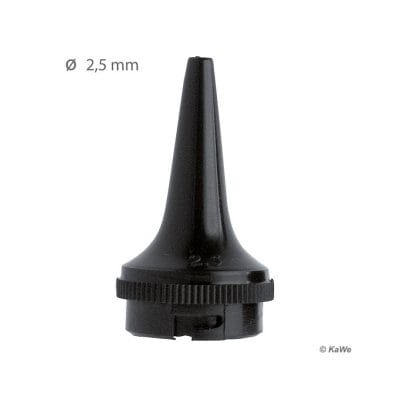 Dauer-Ohrtrichter schwarz, Ø 2,5 mm (3 Stck.)