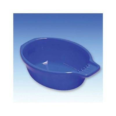 Handwaschbecken blau, 7 Ltr. oval mit Seifenablage