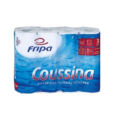 Fripa – Coussina Küchenrollen 3-lagig (8 Pack à 4 x 51 Bl.)