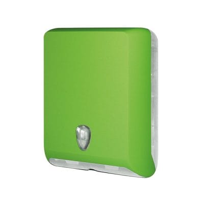 Falthandtuchspender Kunststoff grün, H 40 x B 29 x T 13 cm
