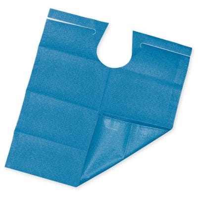 Patientenumhänge Tissue/PE, 53 x 60 cm, magic blue (80 Stck.)