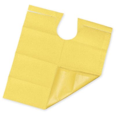 Patientenumhänge Tissue/PE, 53 x 60 cm, yellow sunshine (80 Stck.)