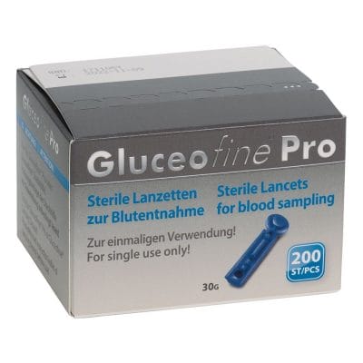 Gluceofine Pro Blutentnahme-Lanzetten steril, 30 G (200 Stck.)