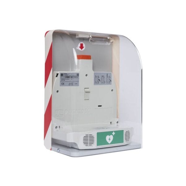 SaveBox (Wandkasten AED mech.) inkl. Magnetschloss und Hinweisschild