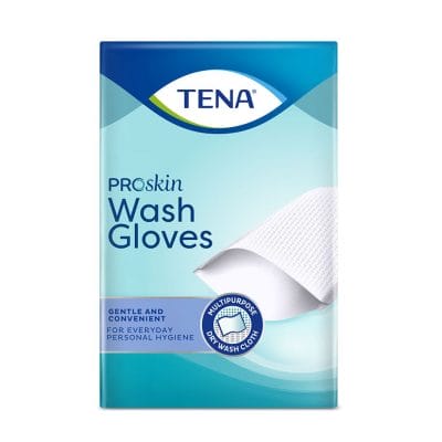 TENA Wash Glove ohne Innenfolie, blau, Waschhandschuhe 16 x 25cm (6 x 200Stck.)