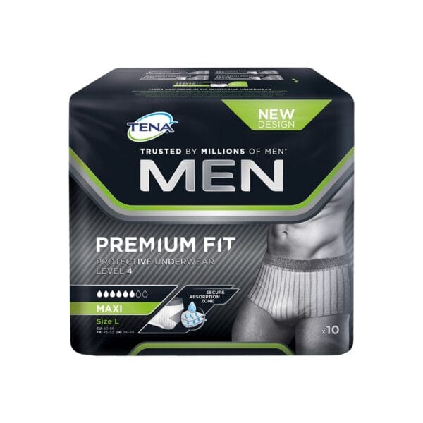 TENA Men Premium Fit Protective Underwear Gr. L grün (4 x 10 Stck.)
