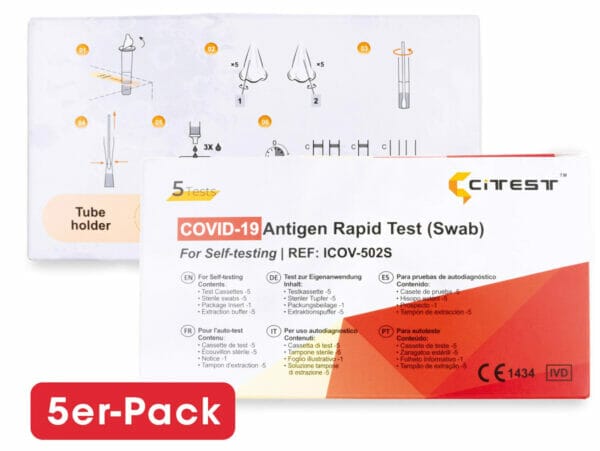 CITEST Diagnostics COVID-19 Antigen Rapid Test (Swab) Laientest AT1350/21