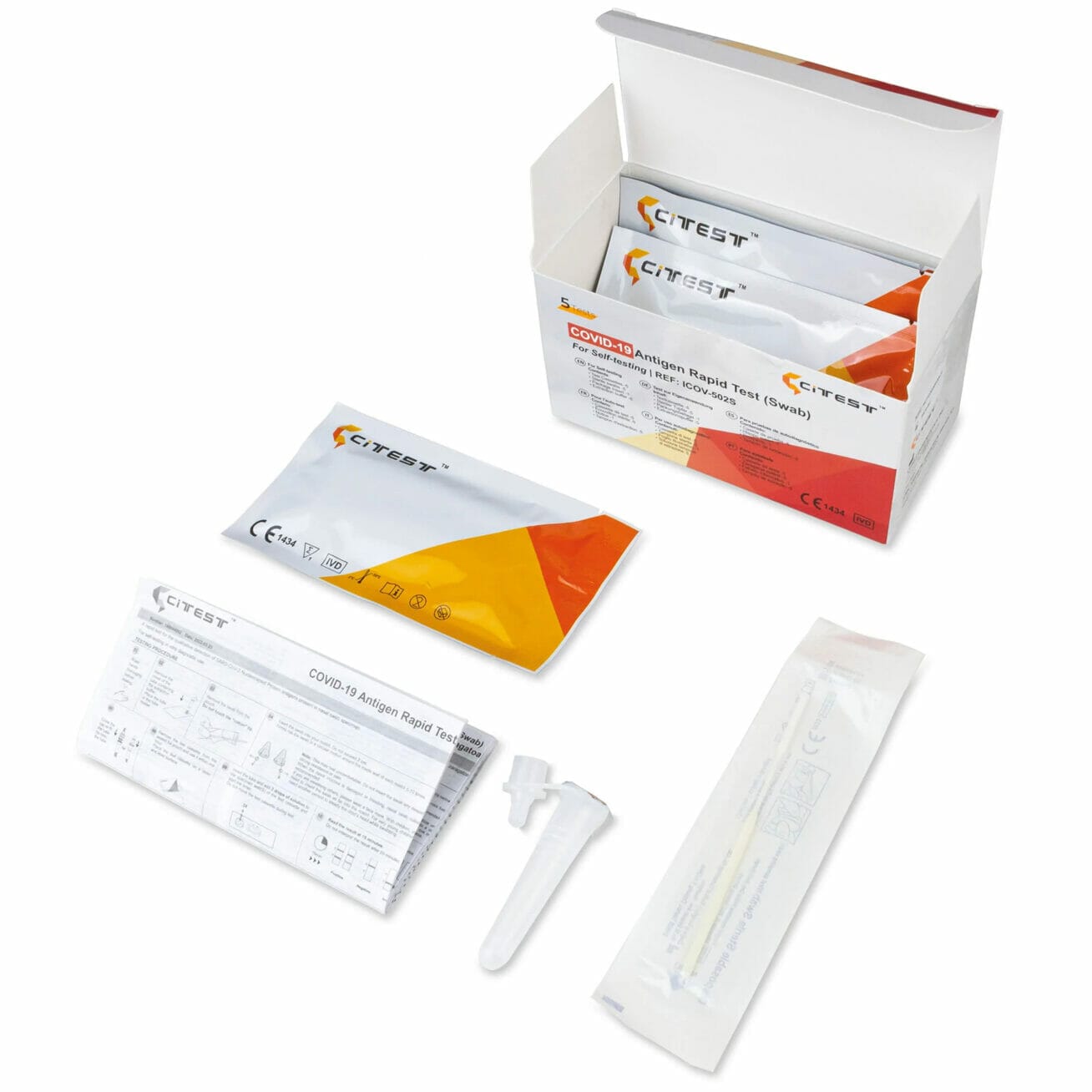 CITEST Diagnostics COVID-19 Antigen Rapid Test (Swab) Laientest AT1350/21 -  Hygiene100